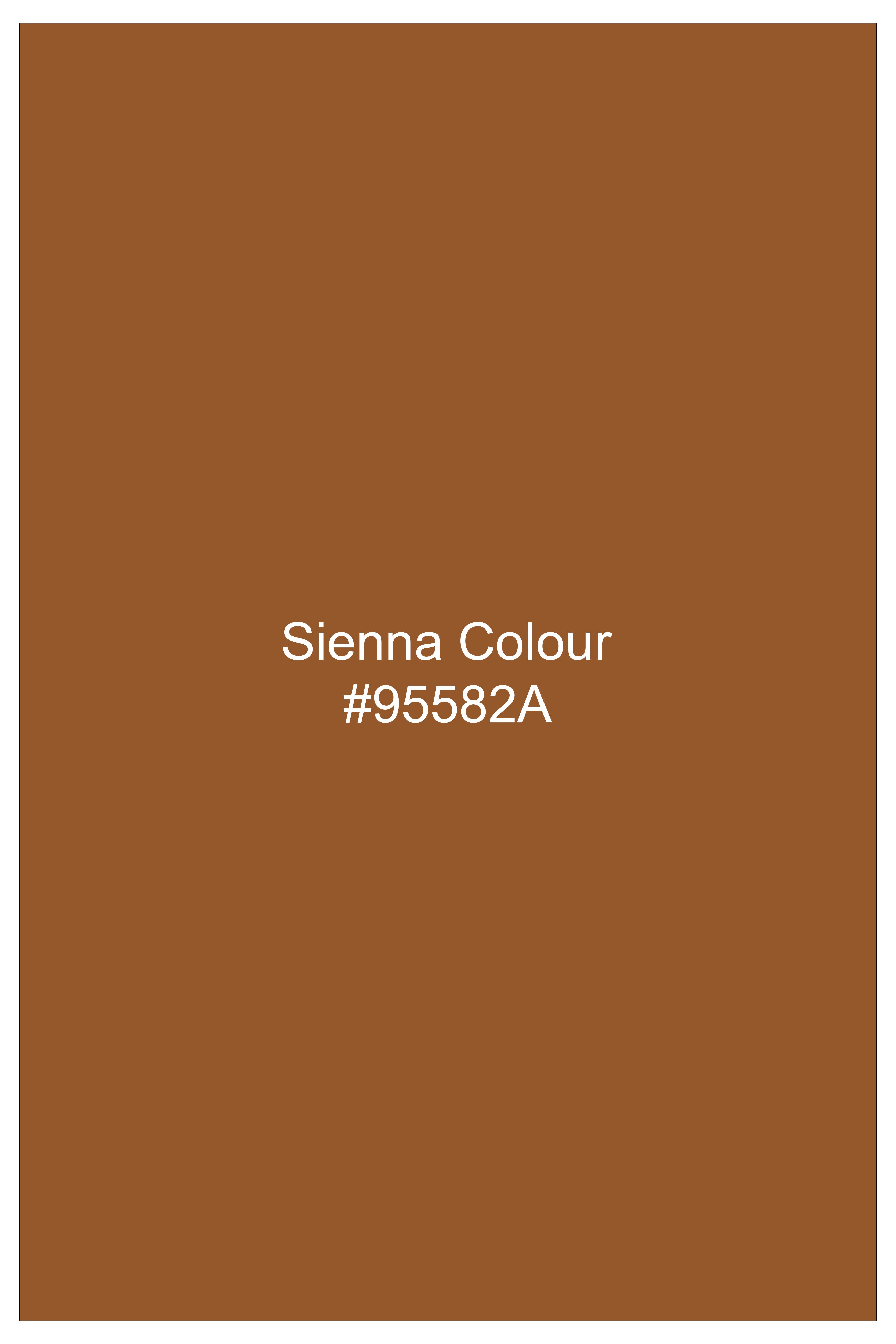 Lustran-Sienna Brown Subtle Sheen Super Soft Premium Cotton Cut Away Collar Dress Shirt