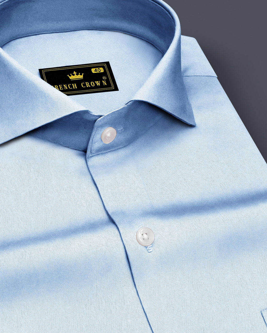 Bluessenza-Cornflower Blue Subtle Sheen Super Soft Premium Cotton Cut Away Collar Dress Shirt