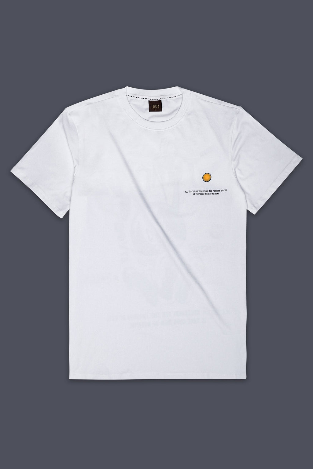 Bright White Printed Premium Cotton T shirt