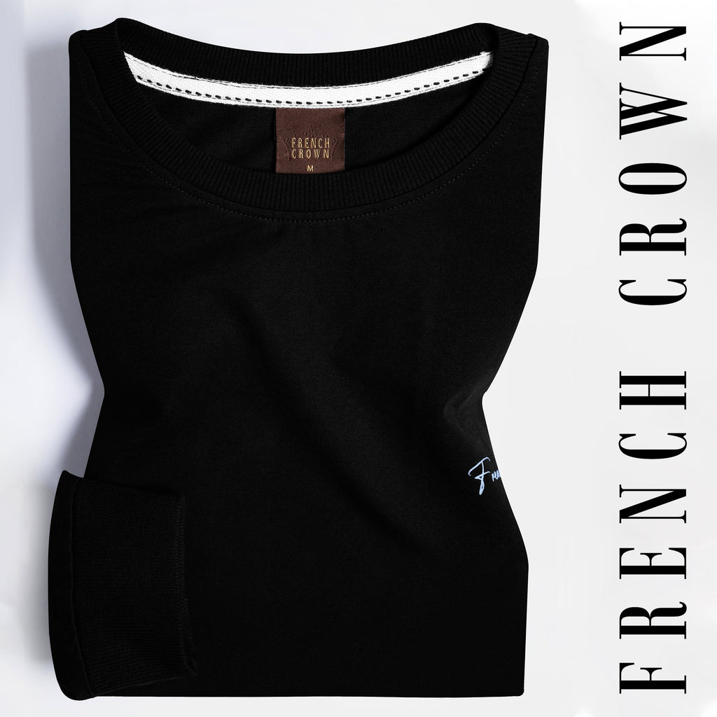 Jade Black Premium Cotton Sweatshirt