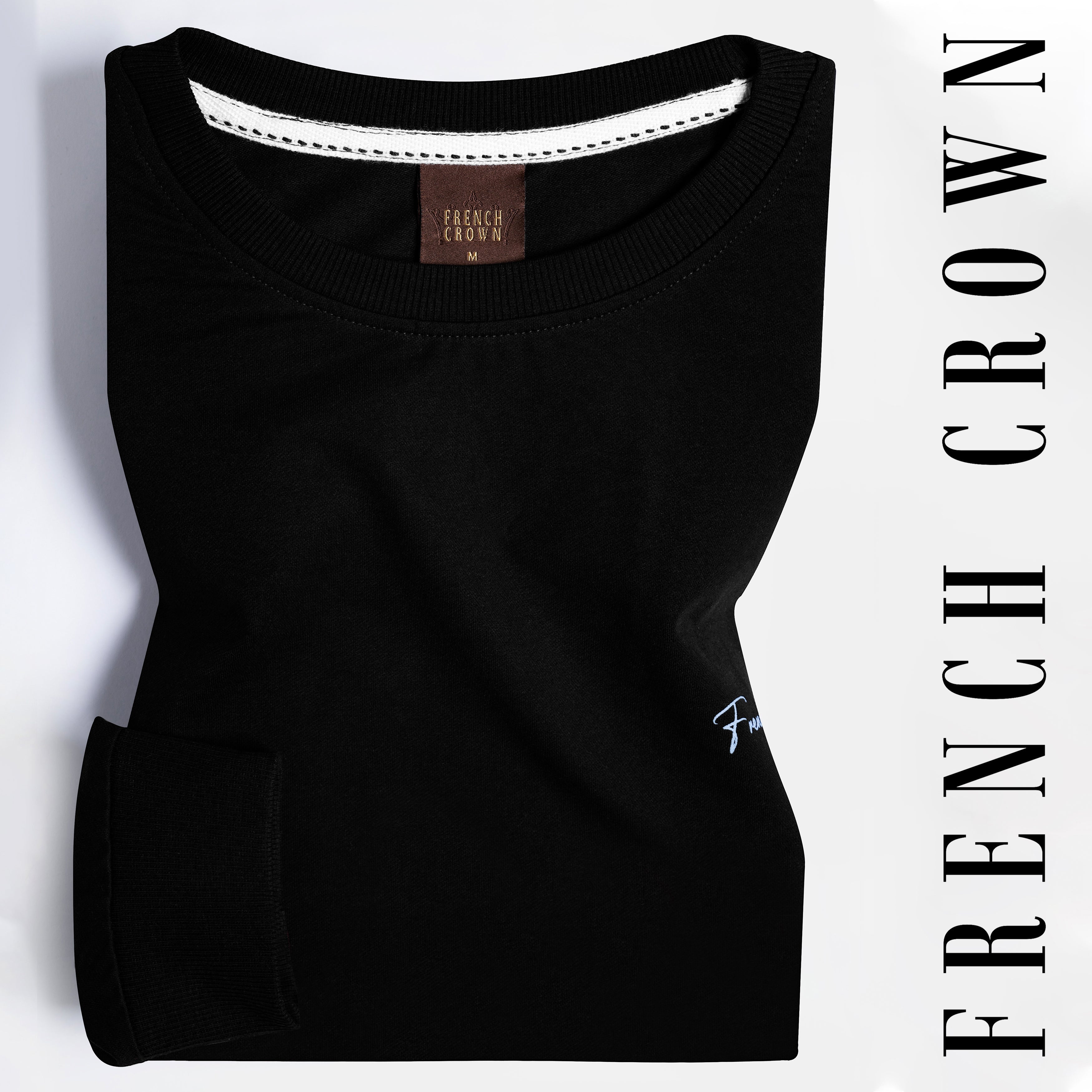 Jade Black Premium Cotton Sweatshirt