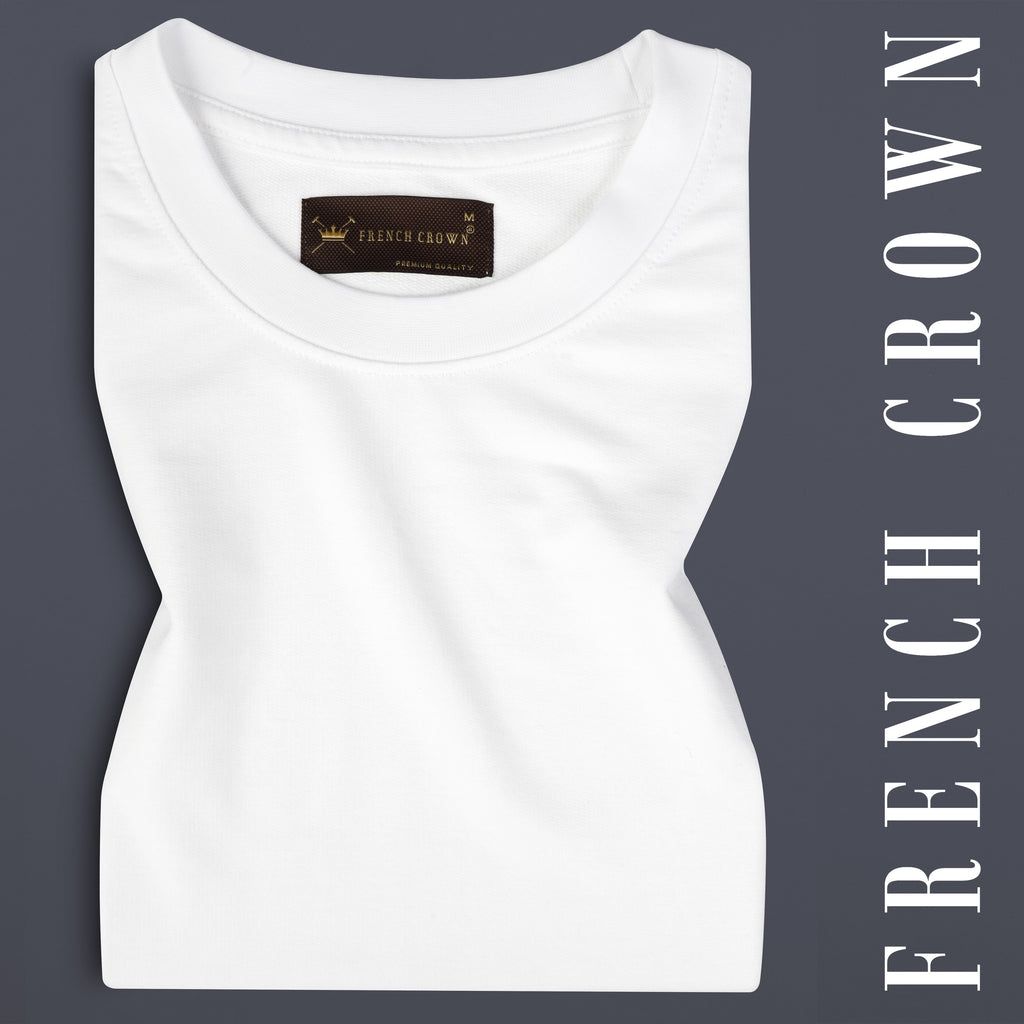 Bright White Solid heavyweight Premium Cotton Oversized T Shirt