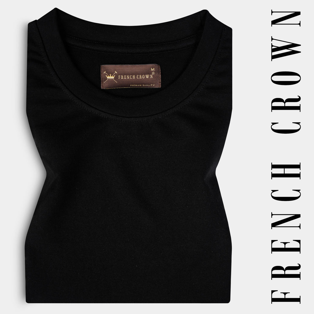 Jade Black Solid heavyweight Premium Cotton Oversized T Shirt