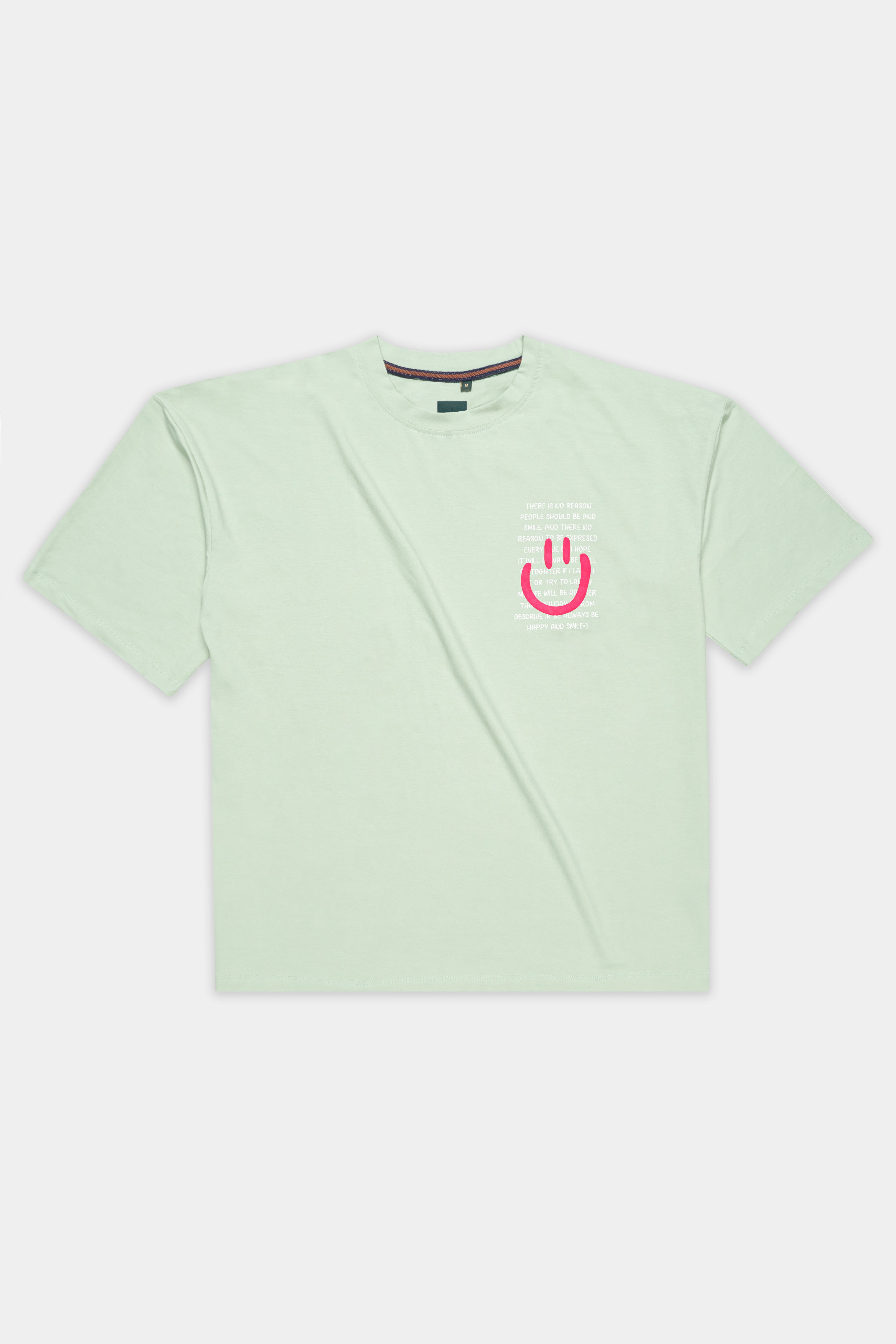 Surf Crest Green Printed Premium Cotton Oversized T-shirt