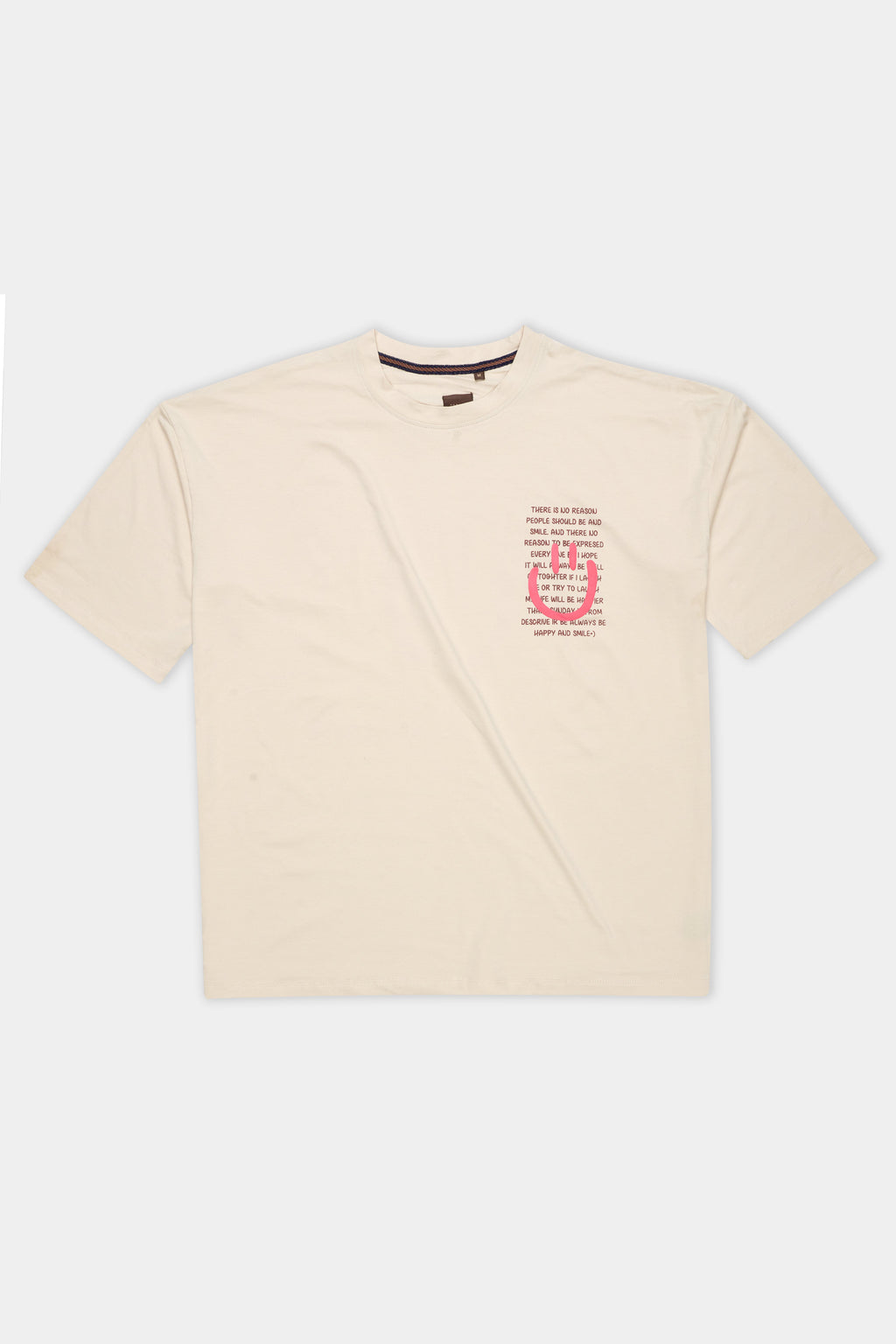 Almond Cream Printed Premium Cotton Oversized T-shirt