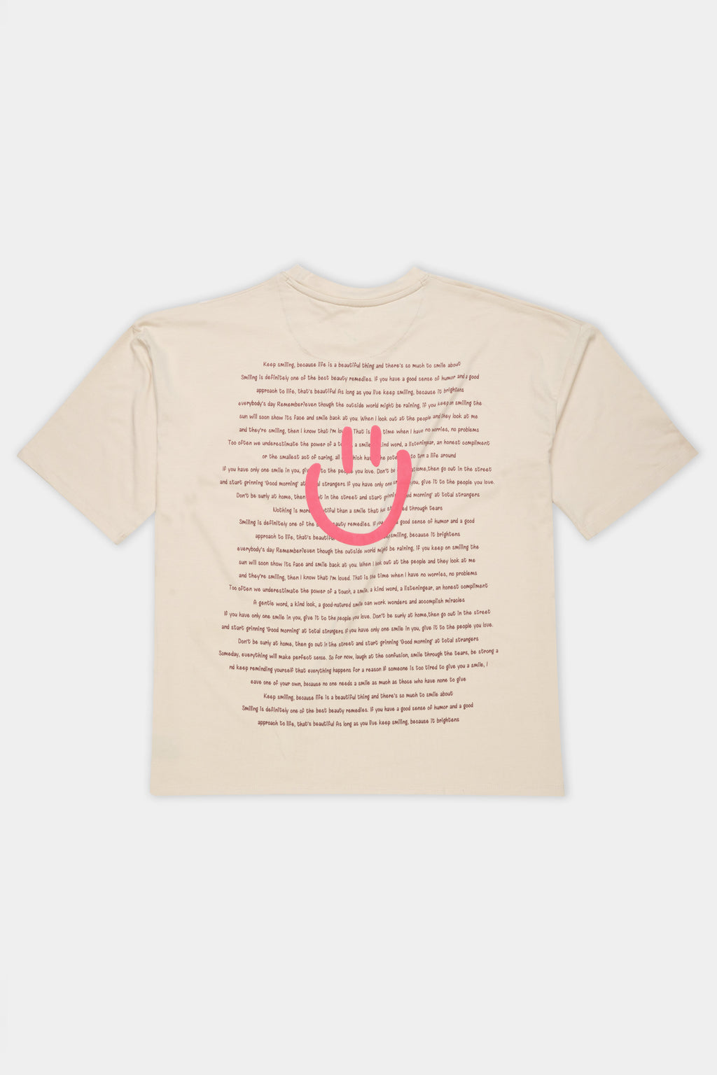 Almond Cream Printed Premium Cotton Oversized T-shirt