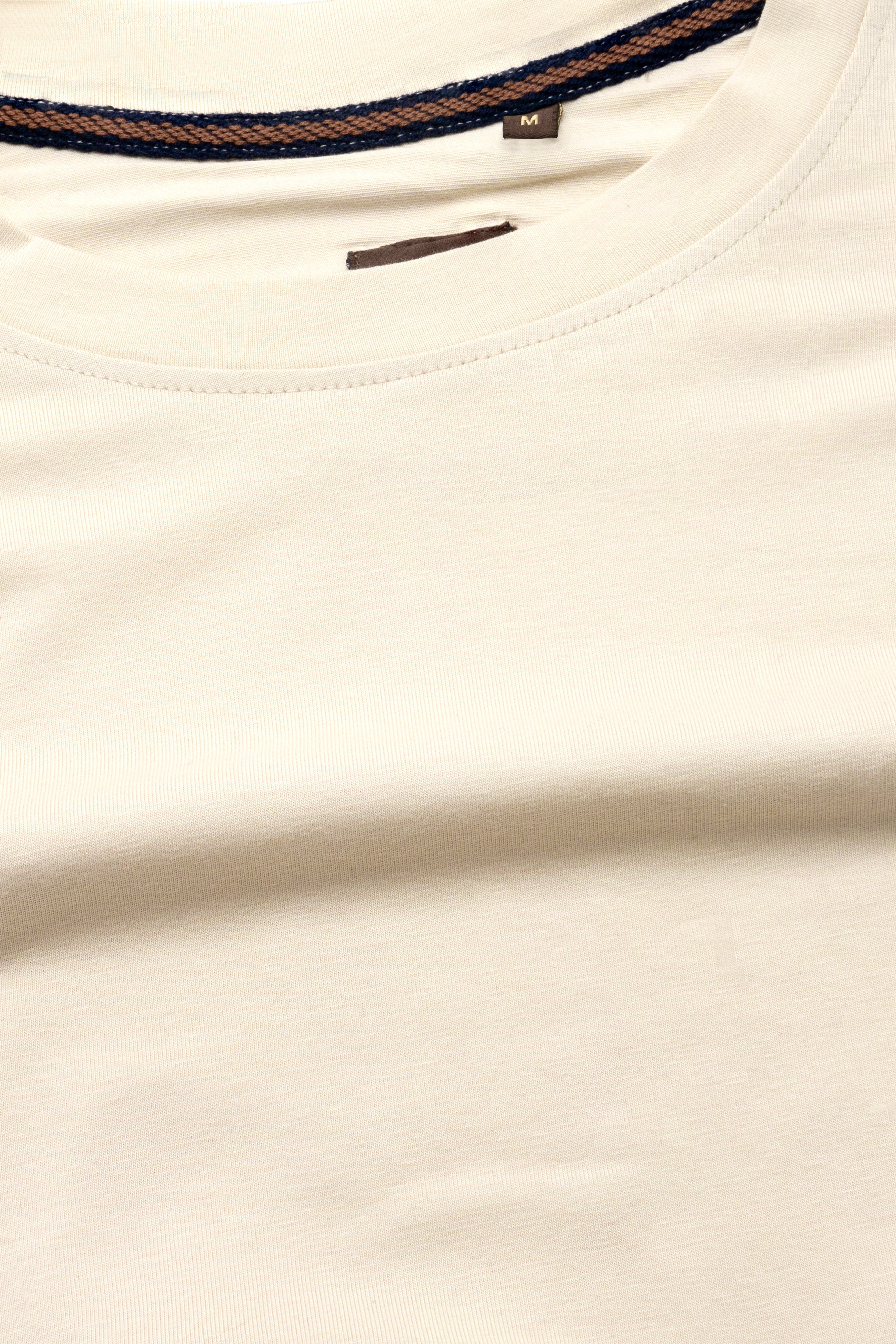 Almond Cream Printed Premium Cotton Oversized T-shirt