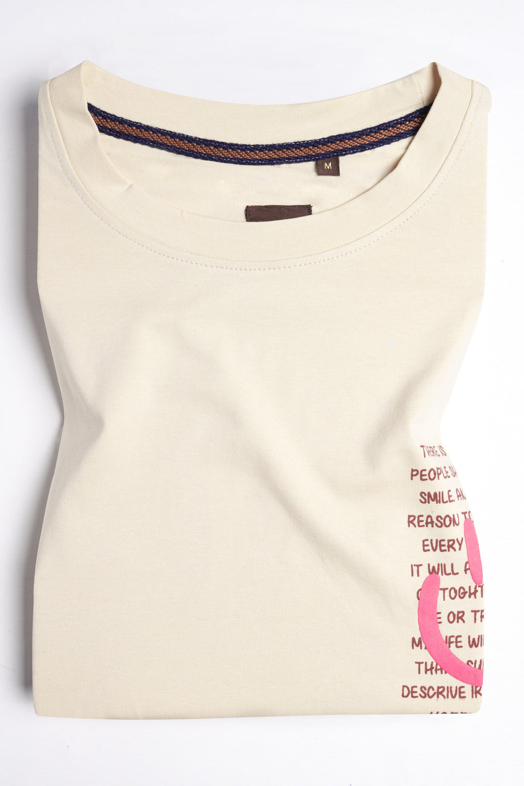 Almond Cream Printed Premium Cotton Oversized T-shirt