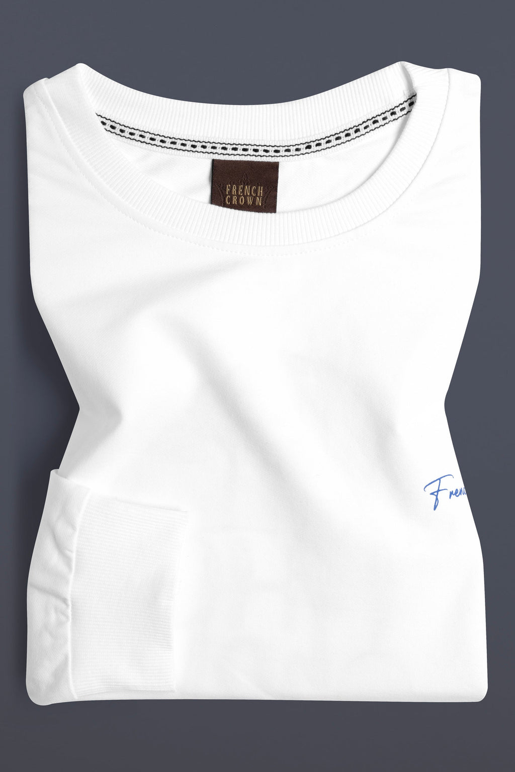 Bright White Premium Cotton Sweatshirt